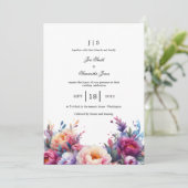 Blumensommer Einladung (Stehend Vorderseite)