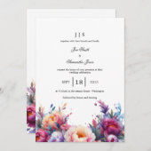 Blumensommer Einladung (Vorne/Hinten)