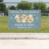 Blumensommer Hochzeit blau grün Banner (Insitu)