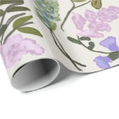 Blumensommer Peach Wrapping Papier Geschenkpapier (Rolleneckpunkt)
