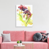 Blumensommerdesign mit handbemaltem abstrakt 2 leinwanddruck (Insitu (Wohnzimmer))