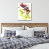 Blumensommerdesign mit handbemaltem abstrakt 2 leinwanddruck (Insitu (Schlafzimmer))