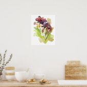 Blumensommerdesign mit handbemaltem abstrakt 2 poster (Küche)