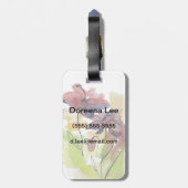 Blumensommerentwurf mit handgemalten abstrakten 2 gepäckanhänger (Rückseite vertikal)