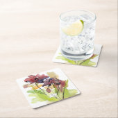 Blumensommerentwurf mit handgemalten abstrakten 2 rechteckiger pappuntersetzer (Vor Ort)