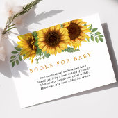 Blumensonne Rustikale Babydusche Bücher für Baby Begleitkarte