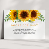 Blumensonne Rustikale Babydusche Bücher für Baby Begleitkarte