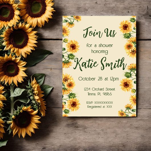 Blumensonnenblume Einladung