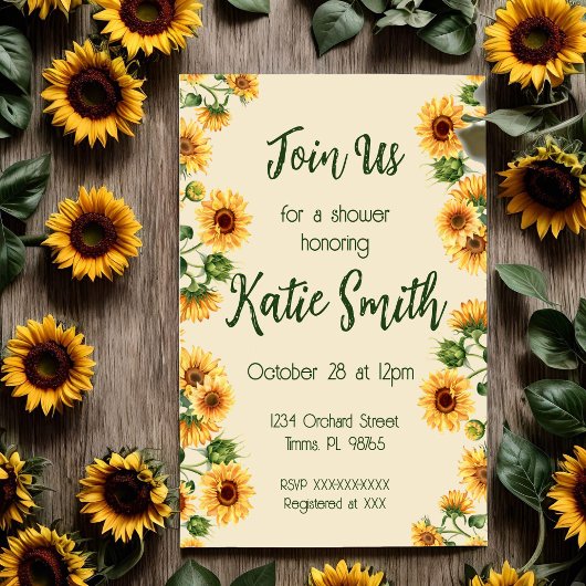 Blumensonnenblume Einladung