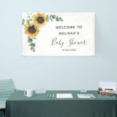 Blumensonnenblume Eukalyptus Greenery Baby Dusche Banner (Messeveranstaltung)