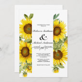 Blumensonnenblumen Einladung (Vorne/Hinten)