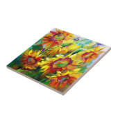 Blumensonnenblumen Tile Design Fliese (Seite)