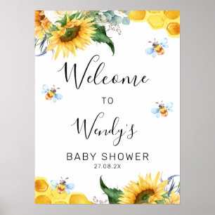 Blumensonnendusche Baby-Begrüßungszeichen Poster
