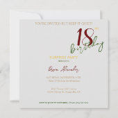 Blumensonnengeburt Überraschung Geburtstagsparty Einladung (Rückseite)