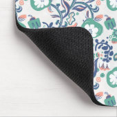 Blumenspass auf weiß drucken mousepad (Ecke)