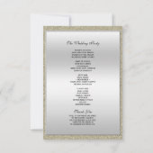 Blumenspiel Gerahmt, Gold & Silber Hochzeitsprogra (Rückseite)