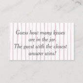 Blumenspiel "Guess How many Kisses" Bridal Game Begleitkarte (Rückseite)