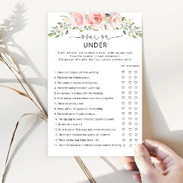 Blumenspiel über oder unter Brautparty