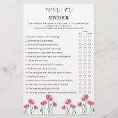 Blumenspiel über oder unter Brautparty (Vorderseite)