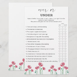 Blumenspiel über oder unter Brautparty