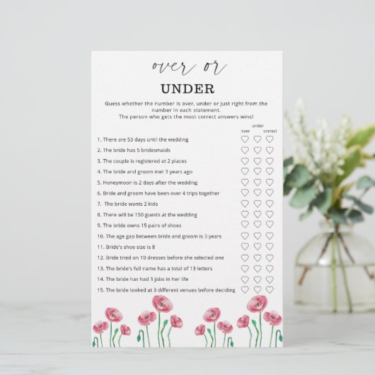 Blumenspiel über oder unter Brautparty (Stehend Vorderseite)