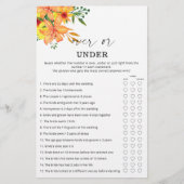 Blumenspiel über oder unter Brautparty (Vorderseite)