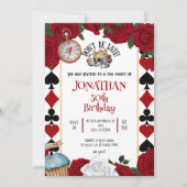 Blumenspielkarte zum Geburtstag Einladung (Vorderseite)