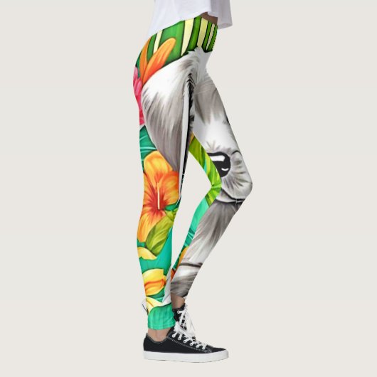 Blumenspielkunst Leggings (Rechts)