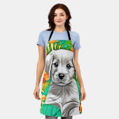 Blumenspielkunst Schürze (Getragen)