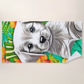 Blumenspielkunst Strandtuch (Vorderseite)