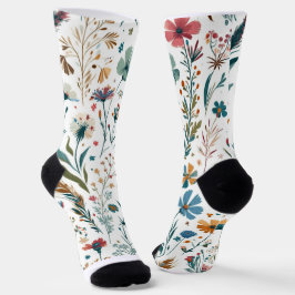 Blumenspieße "Meadow Whispers"-Crew Socken