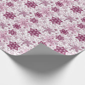 Blumenspirale Rosa und Weiß Muster Geschenkpapier (Ecke)
