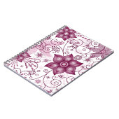 Blumenspirale Rosa und Weiß Muster Notizblock (Linke Seite)