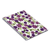 Blumenspiralpapier mit Lila Blooms Notizblock (Rechte Seite)