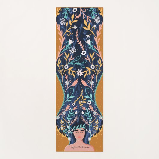 Blumenspiritualität Botanischer Blumenwald Yogamatte (Vorderseite)