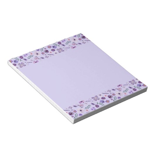 Blumenspisper Notepad - Weicher Lavendel Notizblock (angewinkelt)