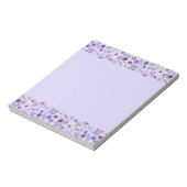 Blumenspisper Notepad - Weicher Lavendel Notizblock (Rotiert)