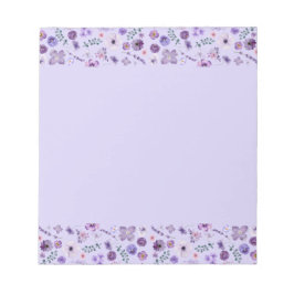 Blumenspisper Notepad - Weicher Lavendel Notizblock