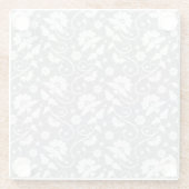 Blumenspitze-Muster Glasuntersetzer (Rückseite)