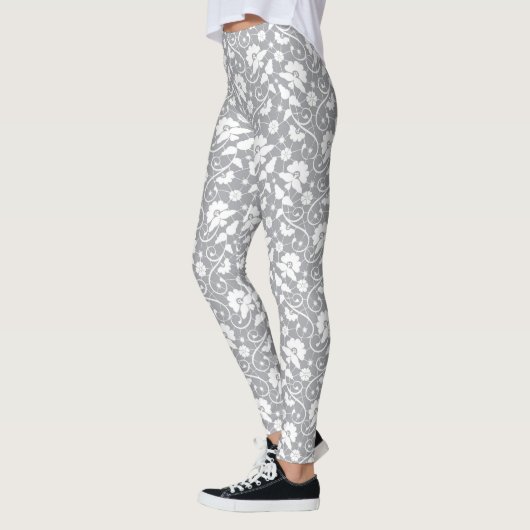 Blumenspitze-Muster Leggings (Links)