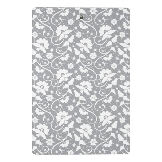 Blumenspitze-Muster Mini Klemmbrett (Rückseite)