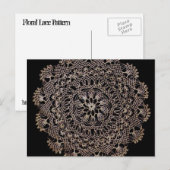 Blumenspitze-Muster Postkarte (Vorne/Hinten)