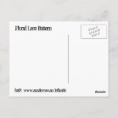 Blumenspitze-Muster Postkarte (Rückseite)