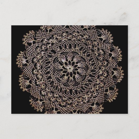 Blumenspitze-Muster Postkarte (Vorderseite)