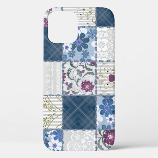 Blumenspitze: Patchwork Nahtloser Hintergrund. Case-Mate iPhone Hülle (Rückseite)