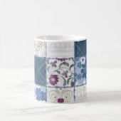 Blumenspitze: Patchwork Nahtloser Hintergrund. Kaffeetasse (Mittel)
