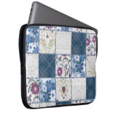 Blumenspitze: Patchwork Nahtloser Hintergrund. Laptopschutzhülle (Vorne Rechts)