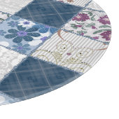 Blumenspitze: Patchwork Nahtloser Hintergrund. Schneidebrett (Ecke)