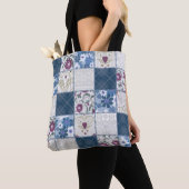 Blumenspitze: Patchwork Nahtloser Hintergrund. Tasche (Von Nahem)