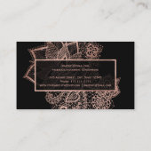 Blumenspitzemake-up des modernen visitenkarte (Rückseite)